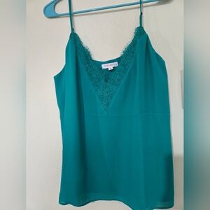 NWOT Socialite Teal Lace Trim Women's Top XL